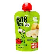 Пюре дитяче Bob Snail яблучно-бананове 90г 43028 — фото 2