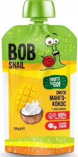 Пюре дитяче смузі Bob Snail манго-кокос 120г 43660 — фото 2