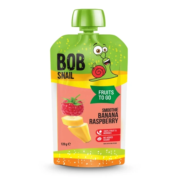 Пюре фруктове Bob Snail Смузі Банан-Малина  120 г — фото 2