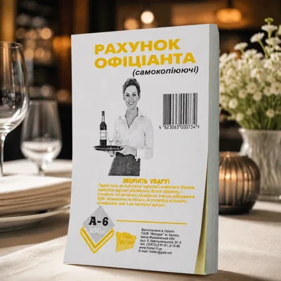 Рахунок офіціанта А6 с/к