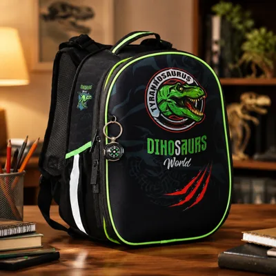 Ранець SchoolCase Mini 2 відділення 35х27х16см поліестер Dinosaurs World 2408C