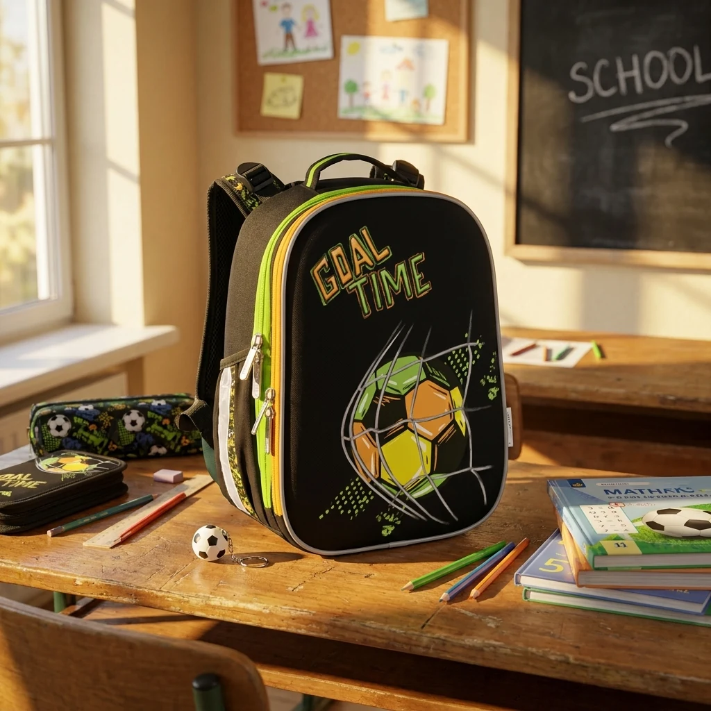 Ранець SchoolCase Mini 2 відділення 35х27х16см поліестер Football 2410C