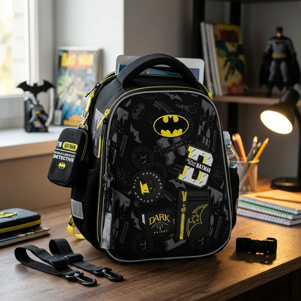 Ранець шкільний "Batman" Kite DC25-555S чорний