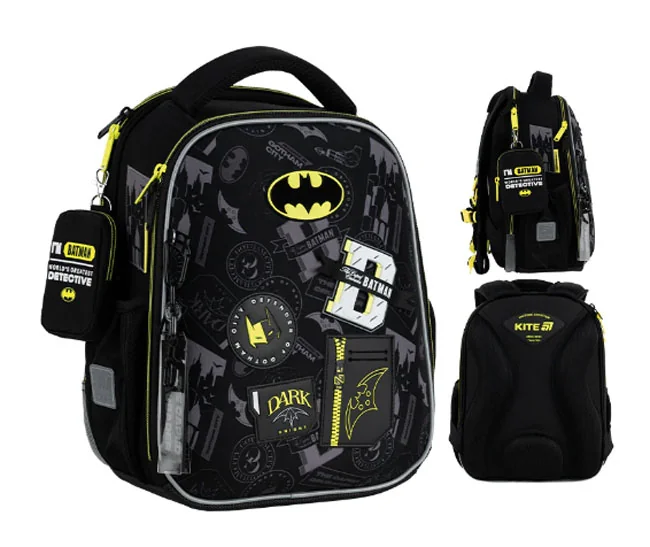 Ранець шкільний "Batman" Kite DC25-555S чорний