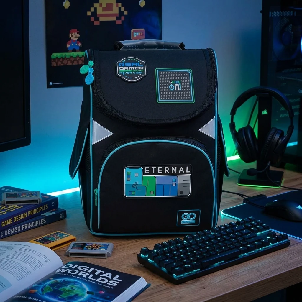 Ранець шкільний "Eternal Game" GoPack GO24-5001S-6 чорний