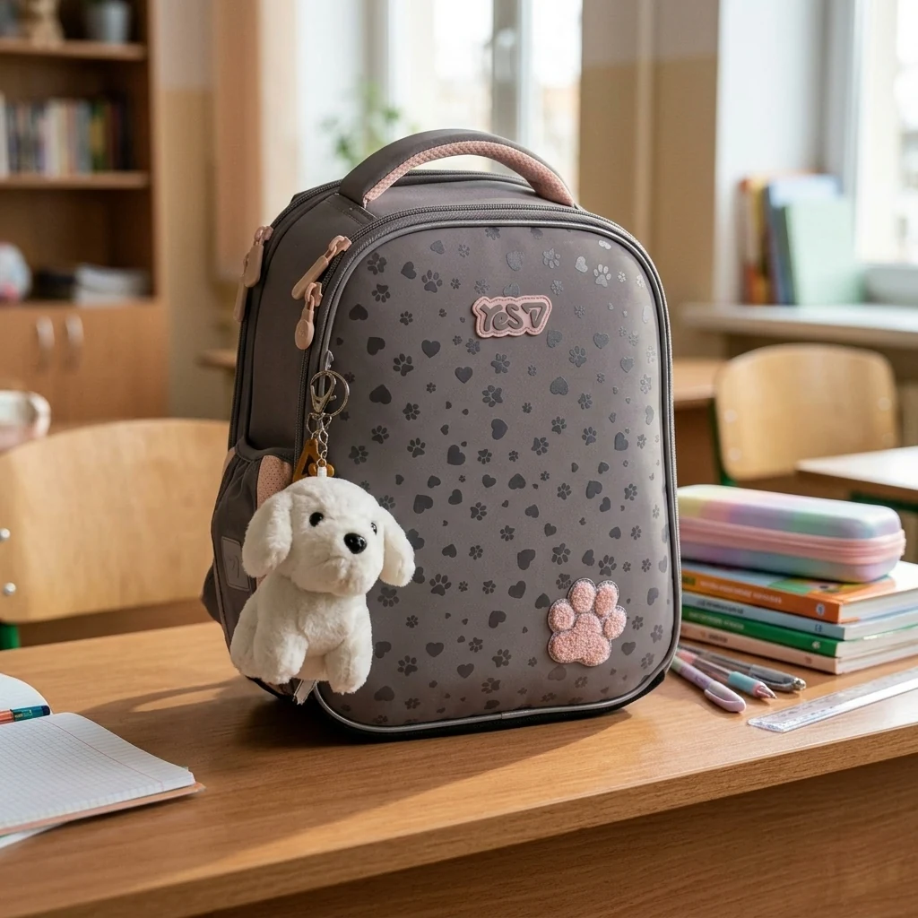 Ранець шкільний H-100S "My Lovely Pet" 550210 сірий