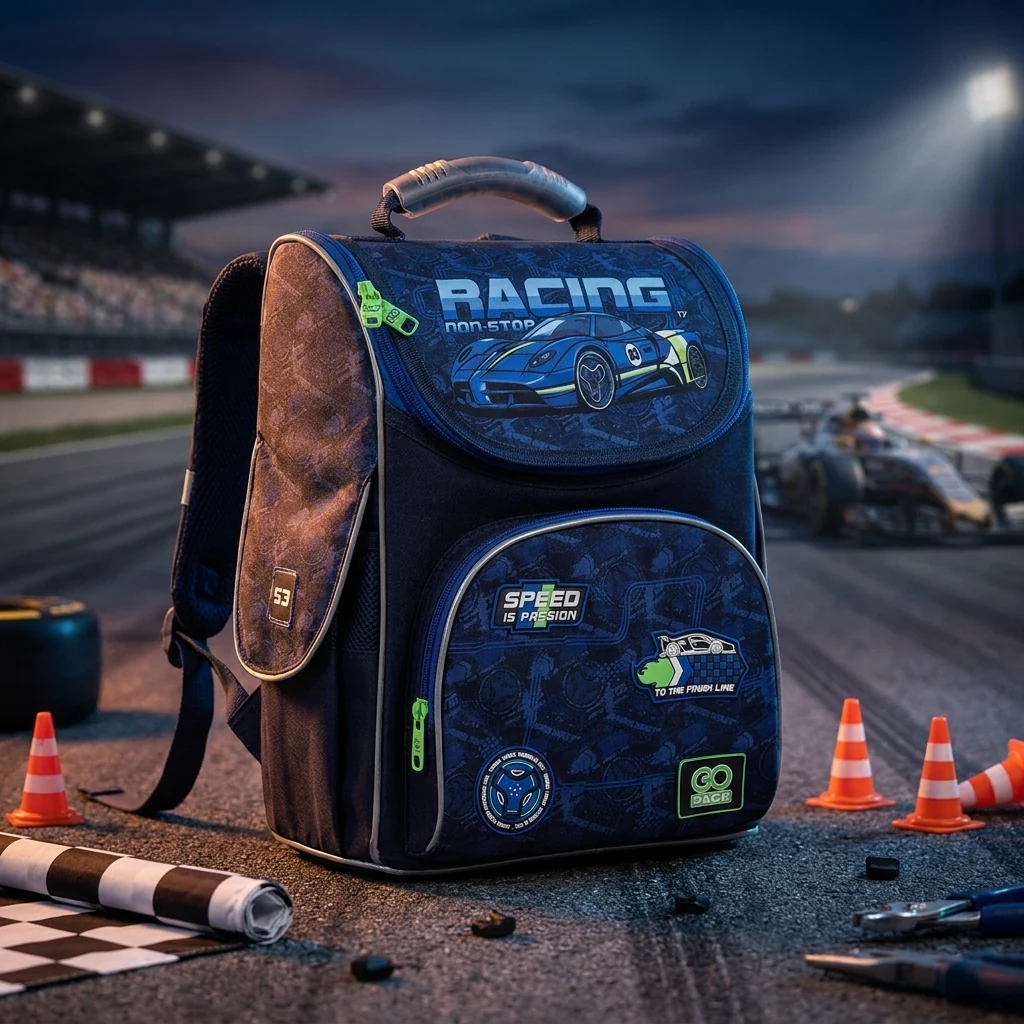 Ранець шкільний "Racing " GoPack GO25-5001S-6 синій