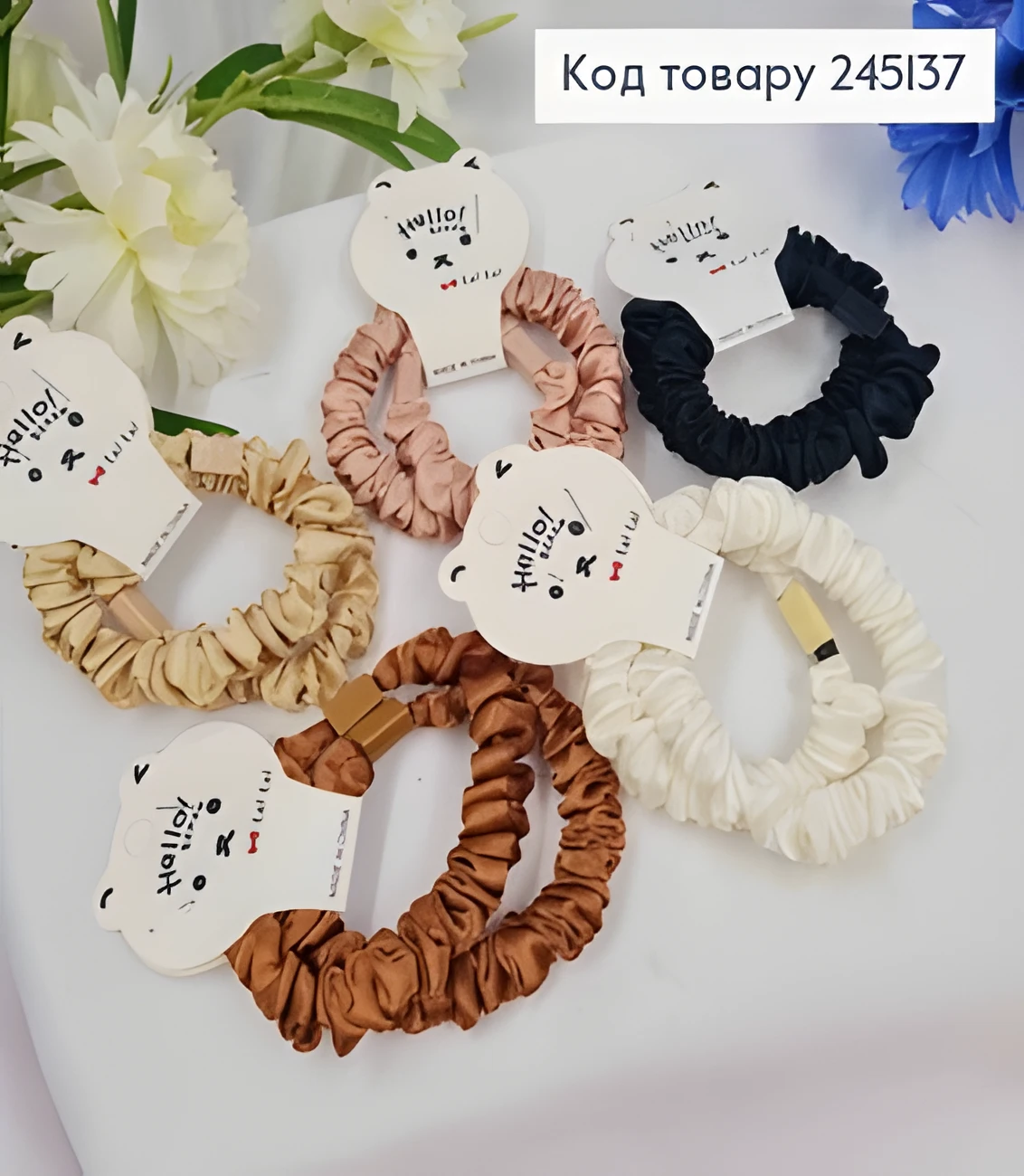 Резинка жатка 6 см пастельна (2 шт на планшетці) — фото 2