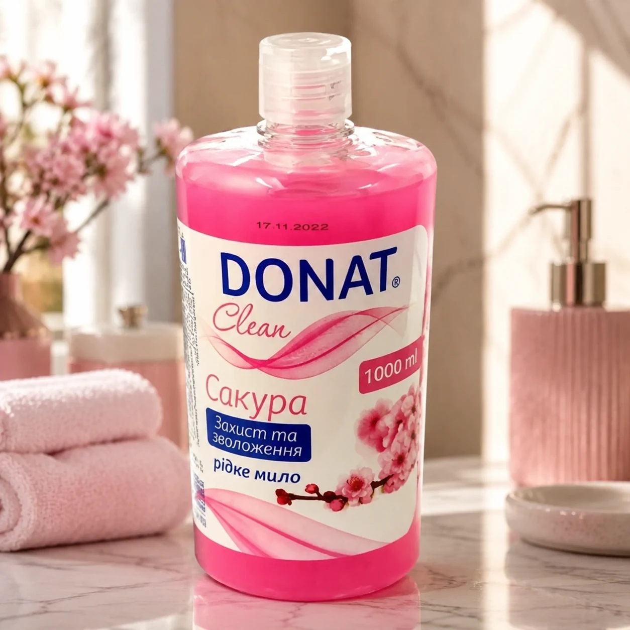 Рідке мило Сакура 1 л фліп-топ DONAT Clean — 