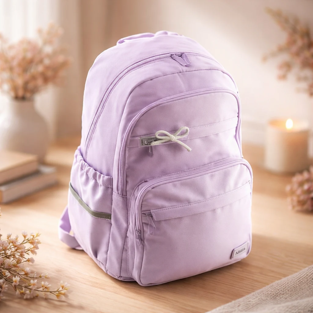 Рюкзак Maxi 18 бантик-шнурок 8429-purple — 