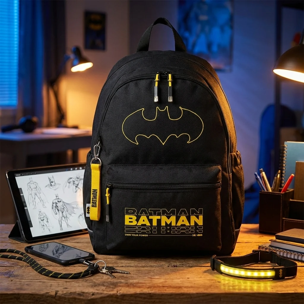 Рюкзак шкільний "Batman" Kite DC24-2575M (LED) чорний