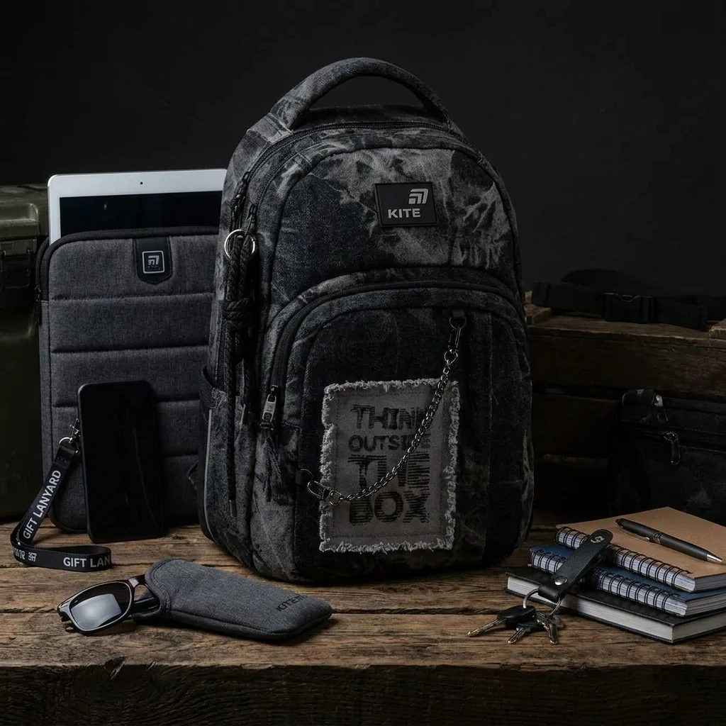Рюкзак шкільний "Education"Denim Core" Kite K26-2578M-2 чорний