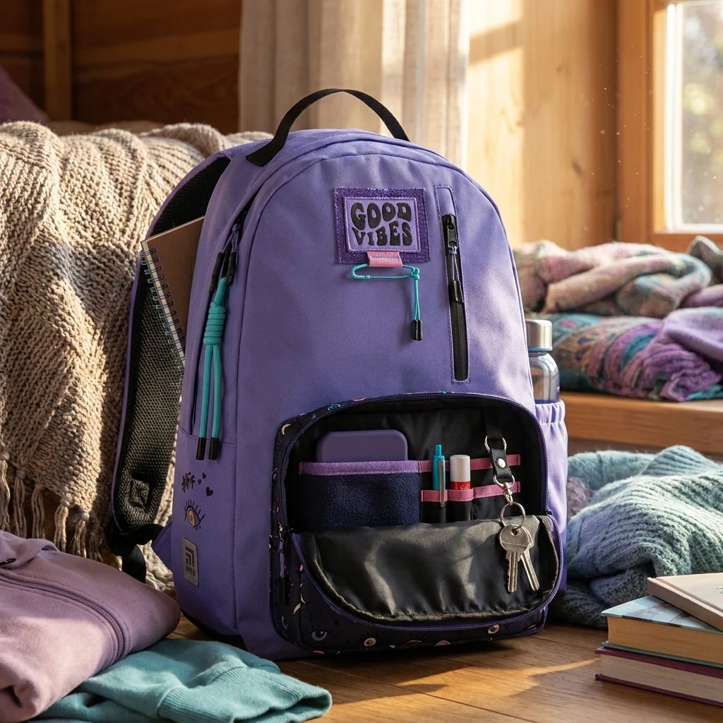Рюкзак шкільний "Education"Good vibes" Kite K25-949L-2 фіолетовий