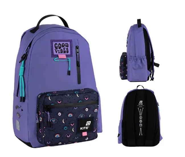 Рюкзак шкільний "Education"Good vibes" Kite K25-949L-2 фіолетовий