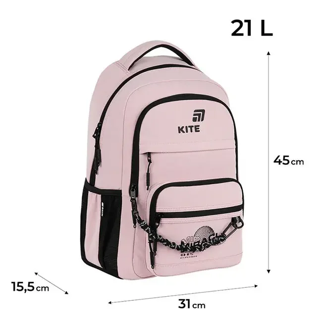Рюкзак шкільний "Education"Miracle" Kite K26-1019L-1 рожевий — фото 3