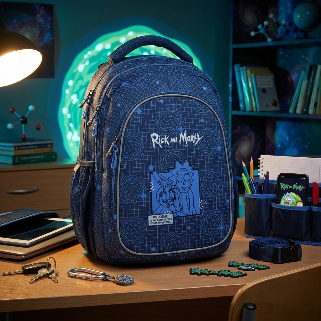 Рюкзак шкільний "Education"Rick and Morty" Kite RM24-8001L синій