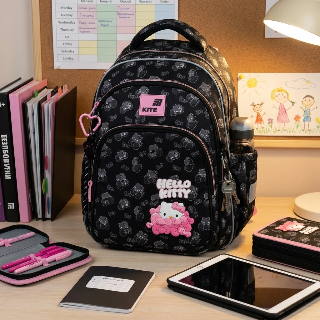 Рюкзак шкільний "Hello Kitty" Kite HK26-763M чорний