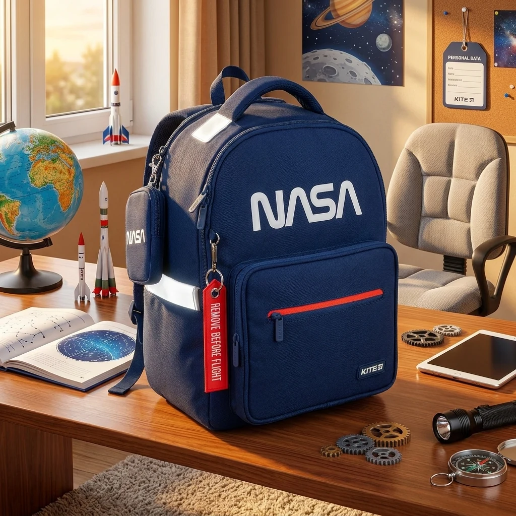 Рюкзак шкільний "NASA" Kite NS24-770M синій