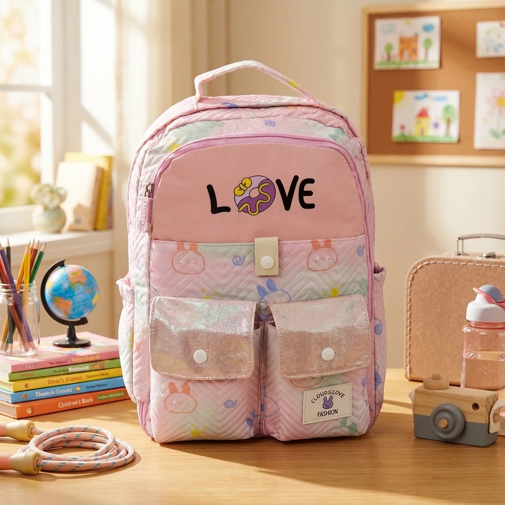 Рюкзак шкільний рожевий Donat Love YВ1617