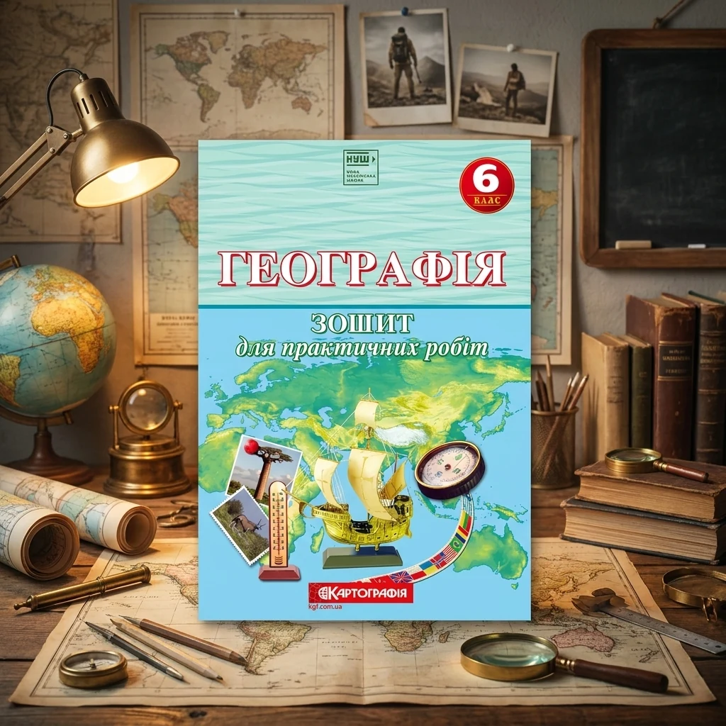 Робочий зошит.Географія 6 кл.для практичних робіт (Картографія)