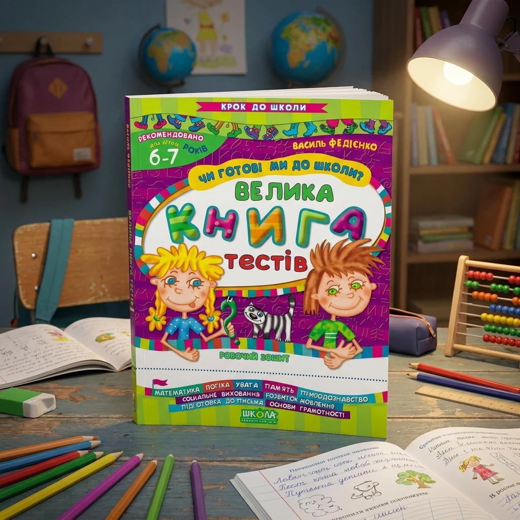 РОБОЧИЙ ЗОШИТ Крок до школи Чи готові ми до школи? Велика книга тестів (6-7р.) В.Федієнко