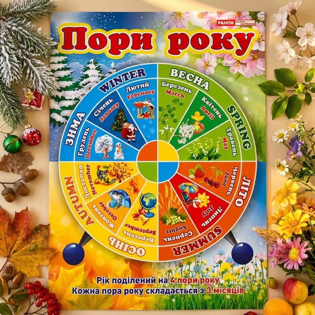 Роздавальні матеріали. "Пори року. Тиждень" 20х28 см