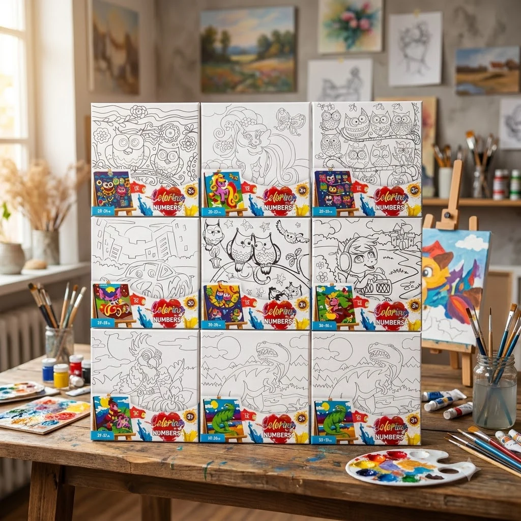 Розфарбування на полотні "Розпис на полотні "Coloring by numbers"