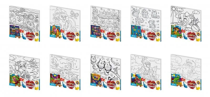 Розфарбування на полотні "Розпис на полотні "Coloring by numbers"
