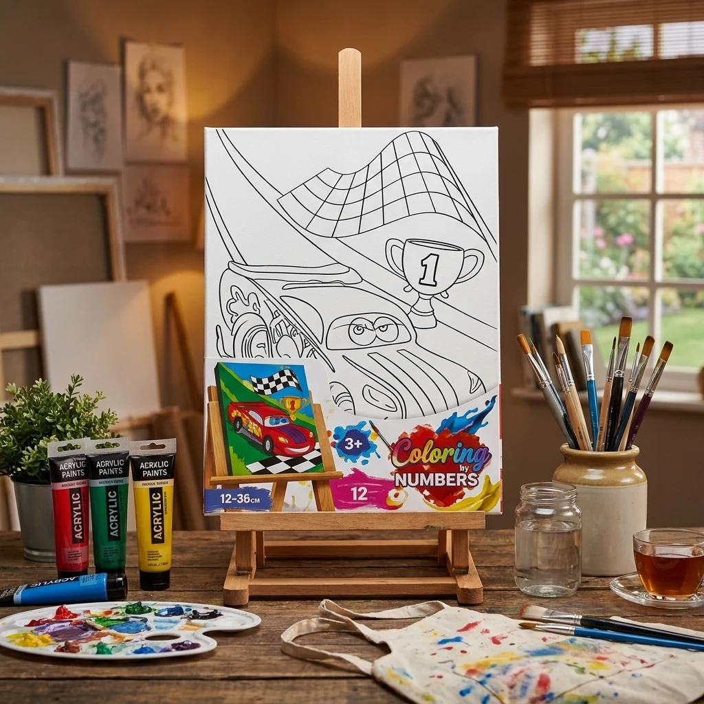 Розфарбування на полотні "Розпис на полотні "Coloring by numbers"