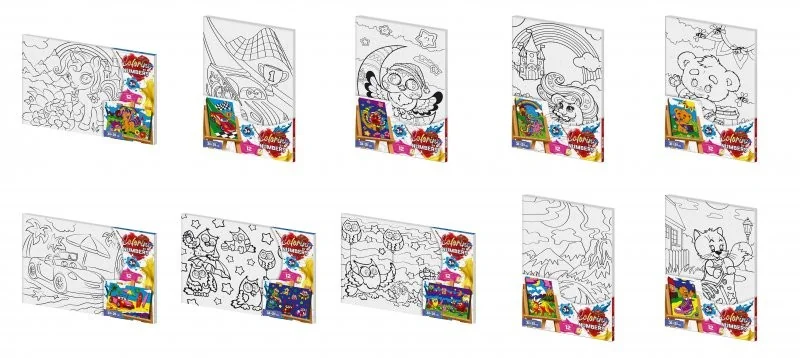 Розфарбування на полотні "Розпис на полотні "Coloring by numbers"