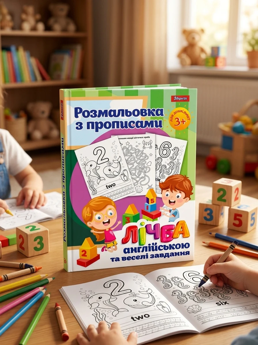 Розмальовка 1Вересня з прописами та завданнями Лічба англійською 742556