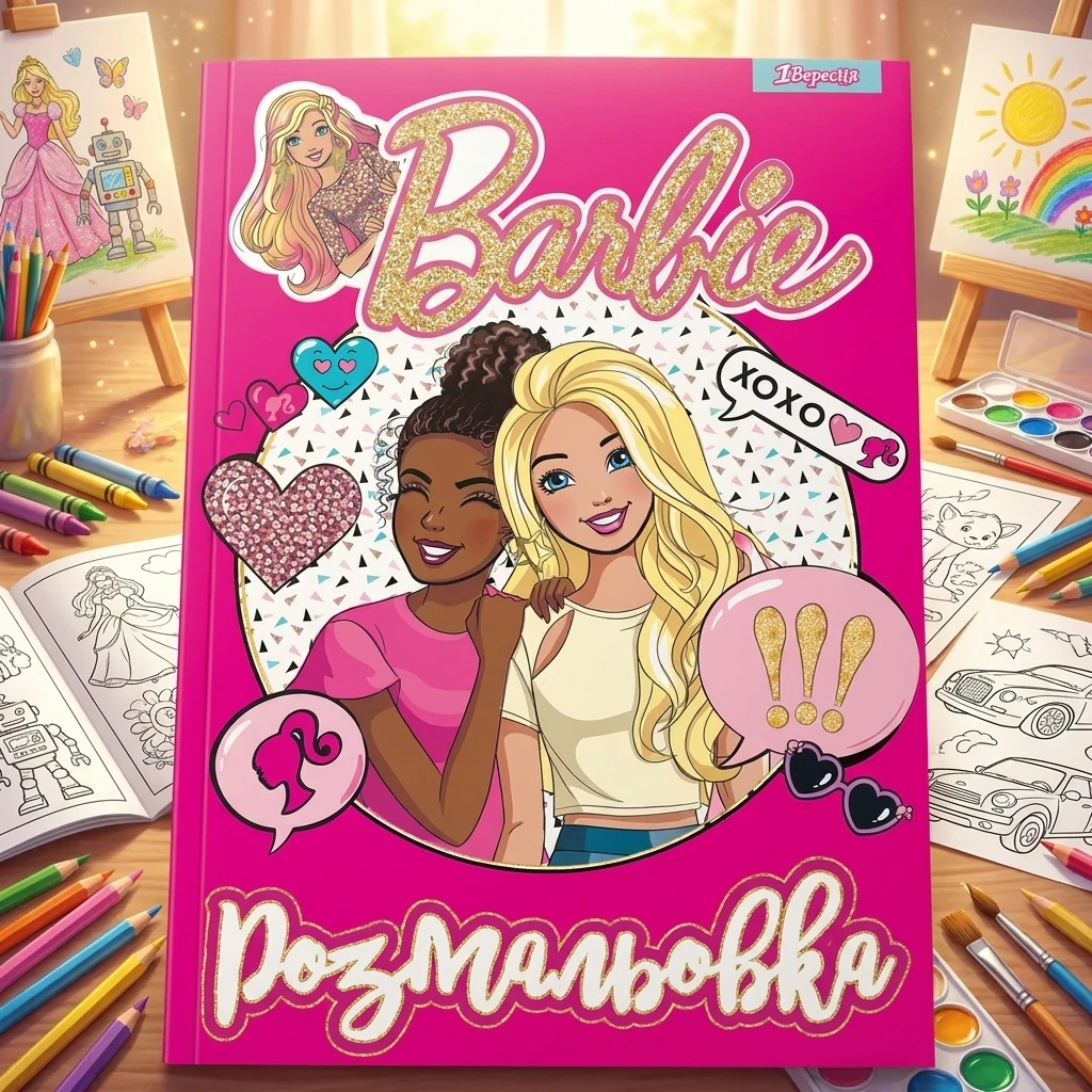 Розмальовка А4 12 сторінок "Barbie" 1 Вересня