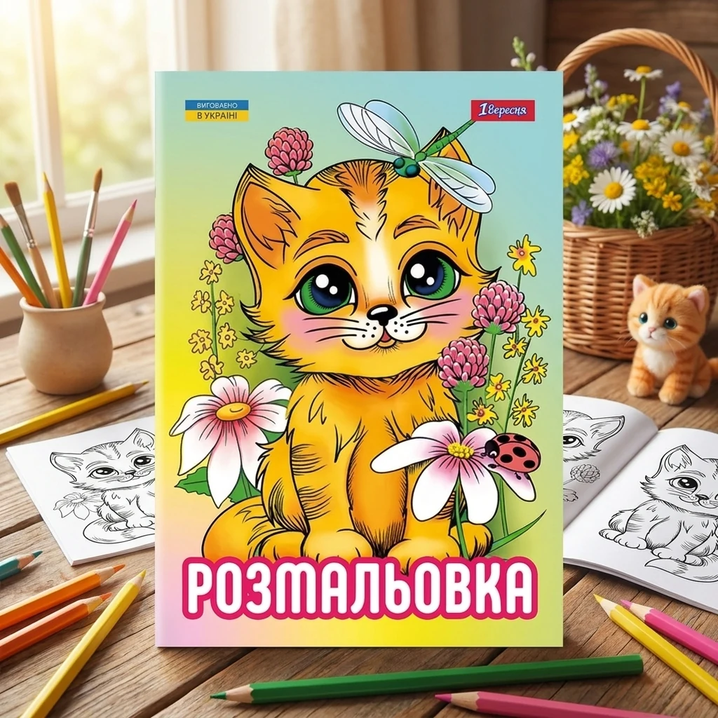 Розмальовка А4 12 сторінок "Кошенята"