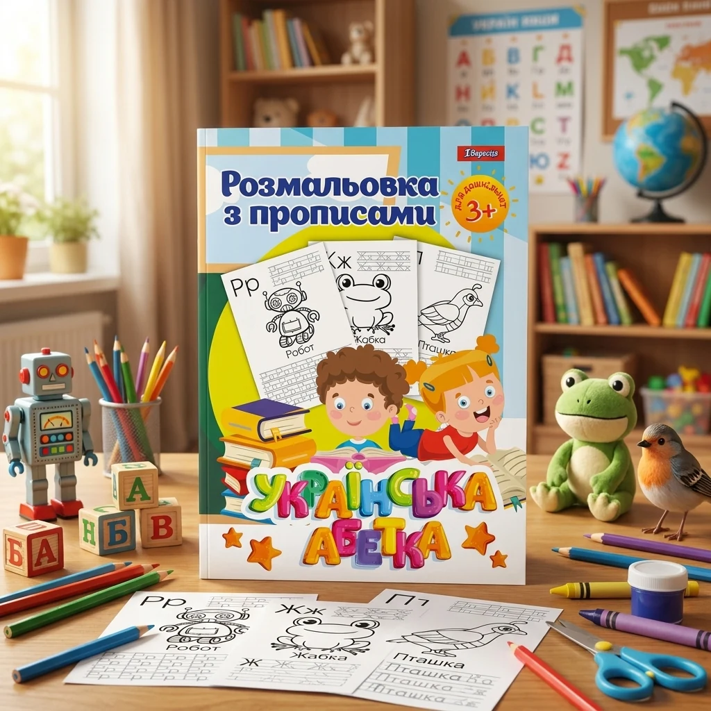 Розмальовка А4 12 сторінок з прописами "Абетка" 1 Вересня