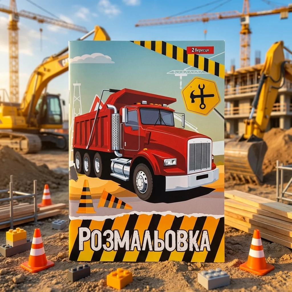Розмальовка А4 1Вересня Будівельна техніка 742811