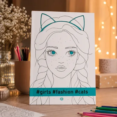 Розмальовка girls fashion cats ЖОРЖ