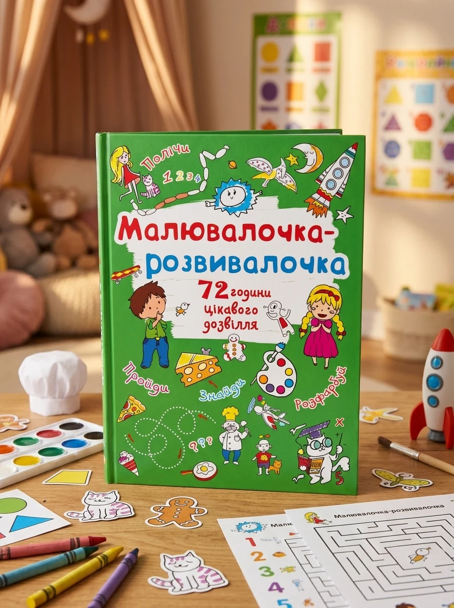 Розмальовка Малювалочка-розвивалочка Пухнастик