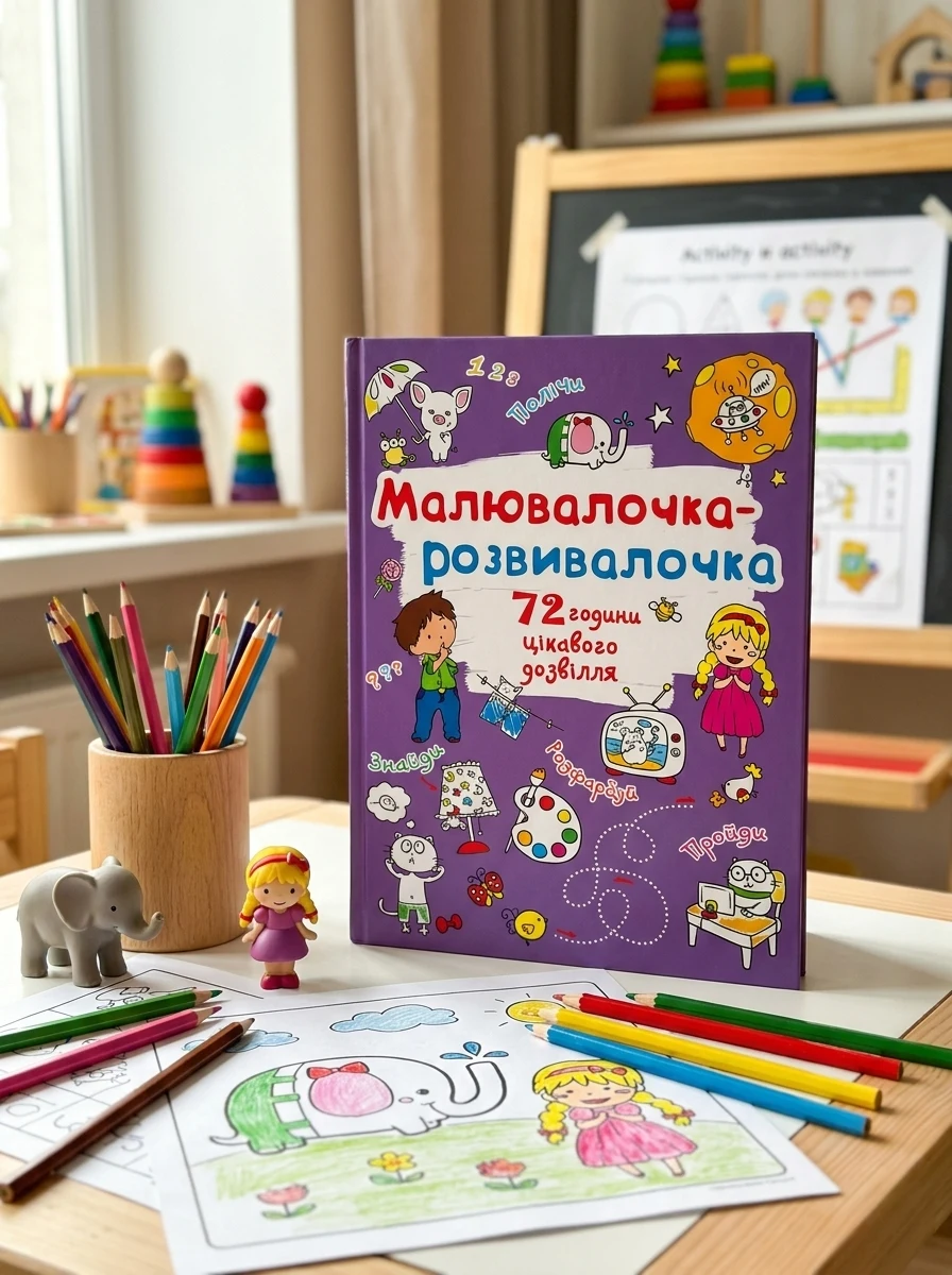 Розмальовка Малювалочка-розвивалочка Слоник