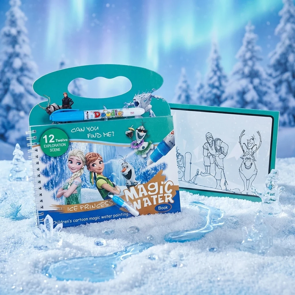 Розмальовка водяна багаторазова з маркером "Frozen"