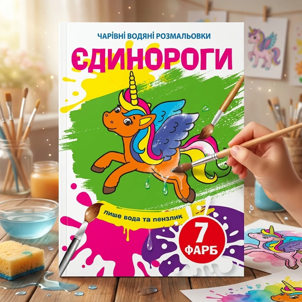 Розмальовка водна 17*24 см "Єдинороги"