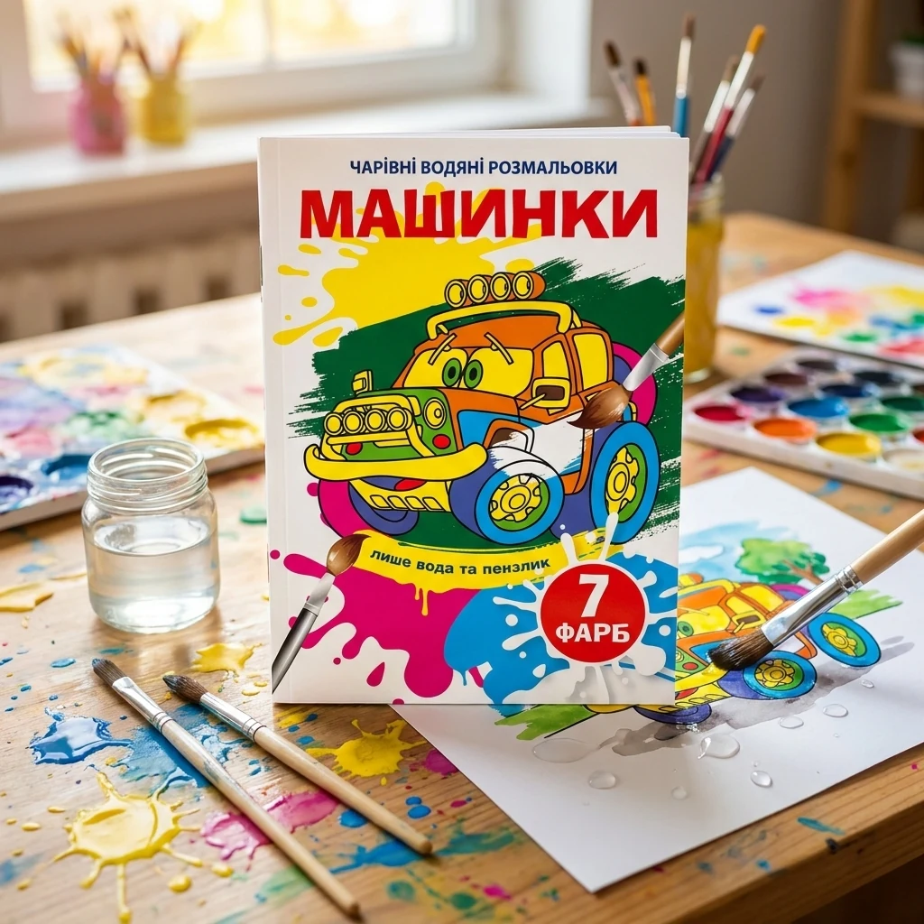 Розмальовка водна 17*24 см "Машинки"