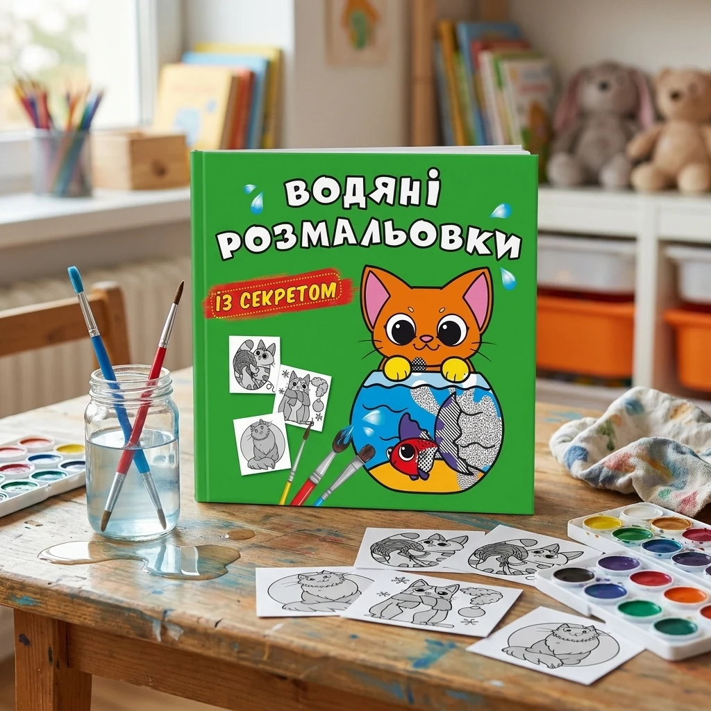 Розмальовка водна 24*23 см "Кішечка"