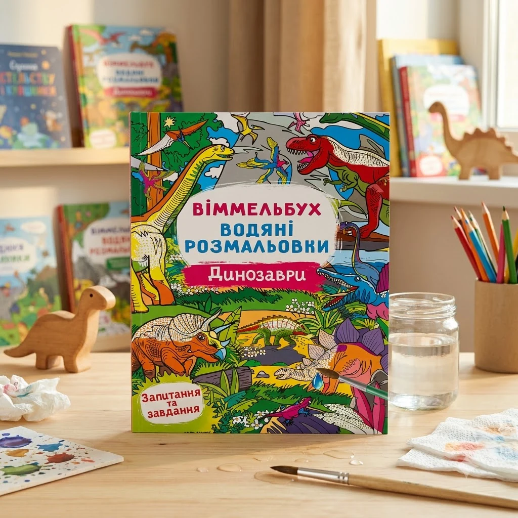 Розмальовка водна 24*33 см "Віммельбух. Динозаври."