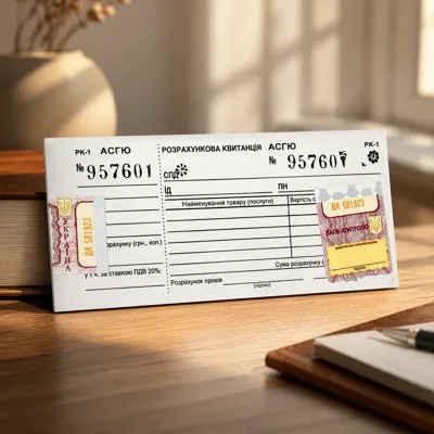 Розрахункова квитанція РК-1 Додаток 6 газ нова 9067