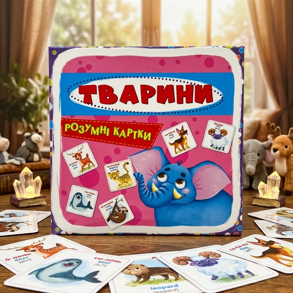 Розумні картки. Тварини. 30 карток