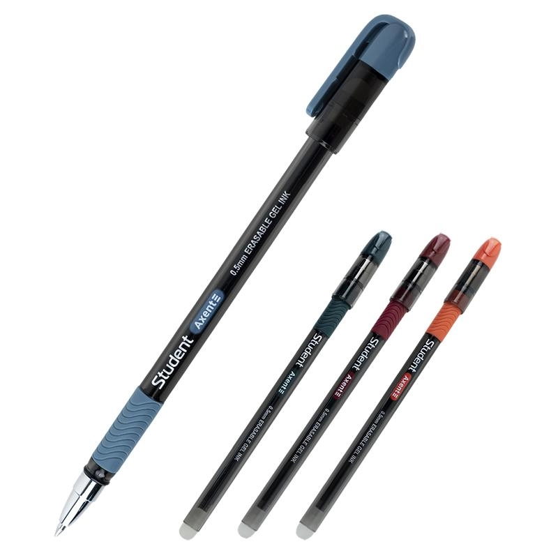 Ручка гелева пиши-стирай Axent Student чорна — фото 2