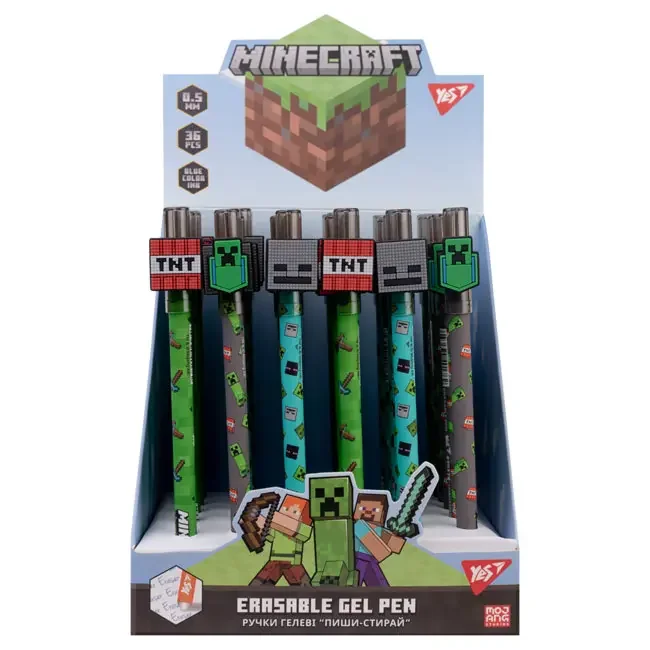 Ручка гелева пиши-стирай "Minecraft" Yes