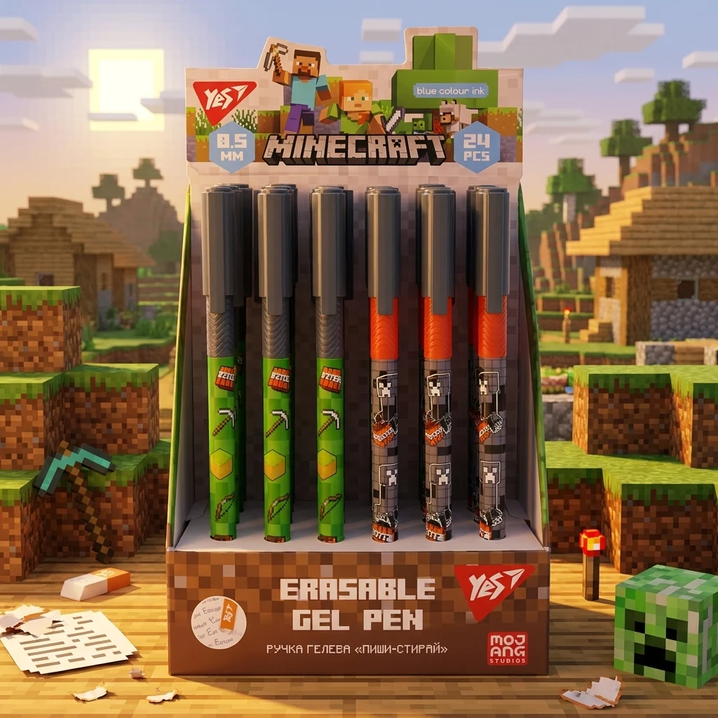 Ручка гелева пиши-стирай "Minecraft" Yes