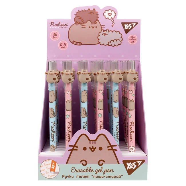 Ручка гелева пиши-стирай "Pusheen" Yes