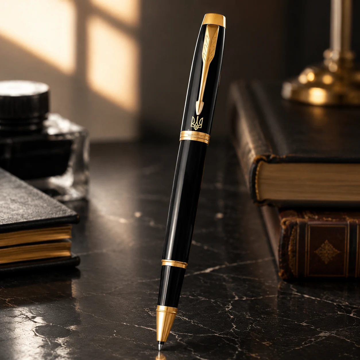 Ручка Parker IM 17 UKRAINE Black GT RB Тризуб — Ручки та олівці